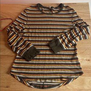 Free People Multicolor Striped Long Sleeve Tee